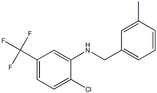 2-chloro-N-[(3-methylphenyl)methyl]-5-(trifluoromethyl)aniline Struktur