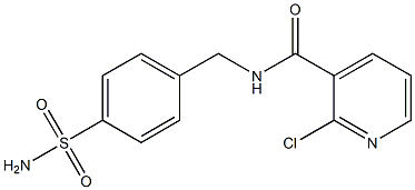 2-chloro-N-[(4-sulfamoylphenyl)methyl]pyridine-3-carboxamide Struktur