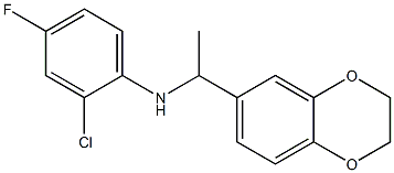 2-chloro-N-[1-(2,3-dihydro-1,4-benzodioxin-6-yl)ethyl]-4-fluoroaniline Struktur