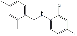 2-chloro-N-[1-(2,4-dimethylphenyl)ethyl]-4-fluoroaniline Struktur