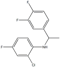 2-chloro-N-[1-(3,4-difluorophenyl)ethyl]-4-fluoroaniline Struktur