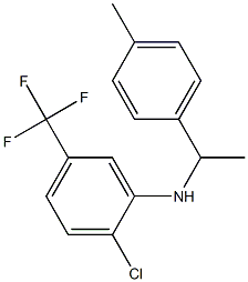 2-chloro-N-[1-(4-methylphenyl)ethyl]-5-(trifluoromethyl)aniline Struktur