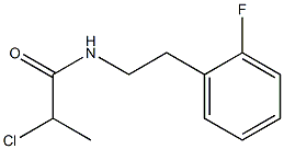 2-chloro-N-[2-(2-fluorophenyl)ethyl]propanamide Struktur