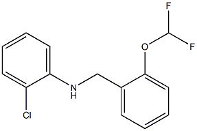 2-chloro-N-{[2-(difluoromethoxy)phenyl]methyl}aniline Struktur