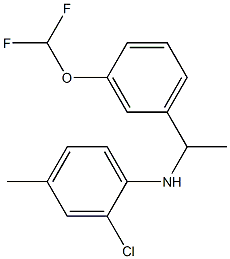 2-chloro-N-{1-[3-(difluoromethoxy)phenyl]ethyl}-4-methylaniline Struktur