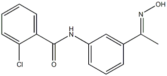 2-chloro-N-{3-[(1E)-N-hydroxyethanimidoyl]phenyl}benzamide Struktur