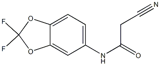 2-cyano-N-(2,2-difluoro-1,3-benzodioxol-5-yl)acetamide Struktur