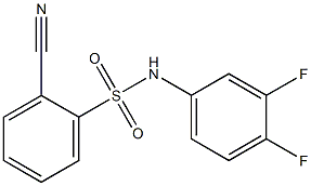 2-cyano-N-(3,4-difluorophenyl)benzenesulfonamide Struktur