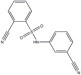 2-cyano-N-(3-cyanophenyl)benzenesulfonamide Struktur