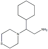 2-cyclohexyl-2-(thiomorpholin-4-yl)ethan-1-amine Struktur