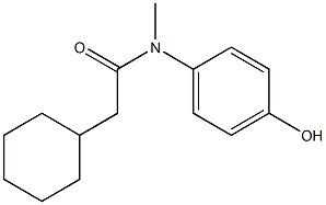 2-cyclohexyl-N-(4-hydroxyphenyl)-N-methylacetamide Struktur