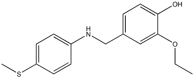 2-ethoxy-4-({[4-(methylsulfanyl)phenyl]amino}methyl)phenol Struktur