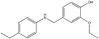 2-ethoxy-4-{[(4-ethylphenyl)amino]methyl}phenol Struktur