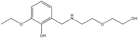 2-ethoxy-6-({[2-(2-hydroxyethoxy)ethyl]amino}methyl)phenol Struktur