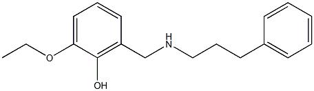 2-ethoxy-6-{[(3-phenylpropyl)amino]methyl}phenol Struktur