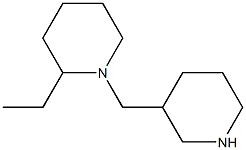 2-ethyl-1-(piperidin-3-ylmethyl)piperidine Struktur