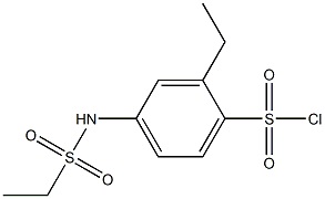 2-ethyl-4-[(ethylsulfonyl)amino]benzenesulfonyl chloride Struktur