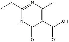 2-ethyl-4-methyl-6-oxo-1,6-dihydropyrimidine-5-carboxylic acid Struktur