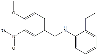 2-ethyl-N-[(4-methoxy-3-nitrophenyl)methyl]aniline Struktur