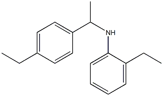 2-ethyl-N-[1-(4-ethylphenyl)ethyl]aniline Struktur