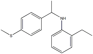 2-ethyl-N-{1-[4-(methylsulfanyl)phenyl]ethyl}aniline Struktur