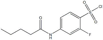 2-fluoro-4-pentanamidobenzene-1-sulfonyl chloride Struktur