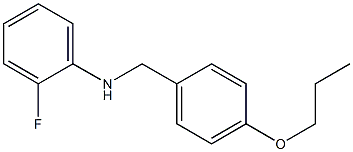 2-fluoro-N-[(4-propoxyphenyl)methyl]aniline Struktur