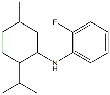 2-fluoro-N-[5-methyl-2-(propan-2-yl)cyclohexyl]aniline Struktur