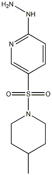 2-hydrazinyl-5-[(4-methylpiperidine-1-)sulfonyl]pyridine Struktur