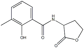 2-hydroxy-3-methyl-N-(2-oxooxolan-3-yl)benzamide Struktur