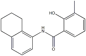 2-hydroxy-3-methyl-N-(5,6,7,8-tetrahydronaphthalen-1-yl)benzamide Struktur