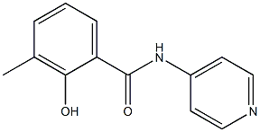 2-hydroxy-3-methyl-N-(pyridin-4-yl)benzamide Struktur