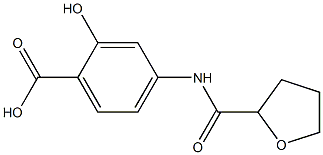 2-hydroxy-4-[(tetrahydrofuran-2-ylcarbonyl)amino]benzoic acid Struktur