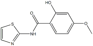 2-hydroxy-4-methoxy-N-(1,3-thiazol-2-yl)benzamide Struktur