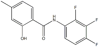 2-hydroxy-4-methyl-N-(2,3,4-trifluorophenyl)benzamide Struktur