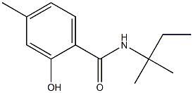 2-hydroxy-4-methyl-N-(2-methylbutan-2-yl)benzamide Struktur