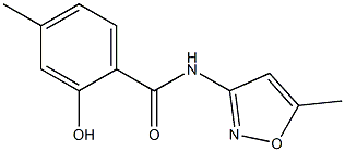 2-hydroxy-4-methyl-N-(5-methyl-1,2-oxazol-3-yl)benzamide Struktur