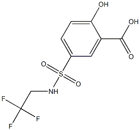 2-hydroxy-5-[(2,2,2-trifluoroethyl)sulfamoyl]benzoic acid Struktur