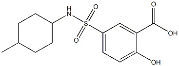 2-hydroxy-5-[(4-methylcyclohexyl)sulfamoyl]benzoic acid Struktur