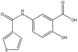 2-hydroxy-5-[(thien-3-ylcarbonyl)amino]benzoic acid Struktur