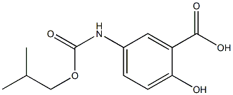 2-hydroxy-5-{[(2-methylpropoxy)carbonyl]amino}benzoic acid Struktur