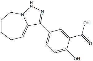 2-hydroxy-5-{5H,6H,7H,8H,9H-[1,2,4]triazolo[3,4-a]azepin-3-yl}benzoic acid Struktur