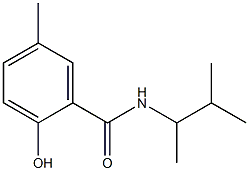 2-hydroxy-5-methyl-N-(3-methylbutan-2-yl)benzamide Struktur