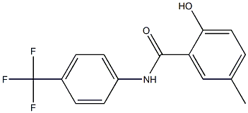 2-hydroxy-5-methyl-N-[4-(trifluoromethyl)phenyl]benzamide Struktur