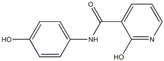 2-hydroxy-N-(4-hydroxyphenyl)pyridine-3-carboxamide Struktur