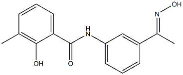 2-hydroxy-N-{3-[1-(hydroxyimino)ethyl]phenyl}-3-methylbenzamide Struktur