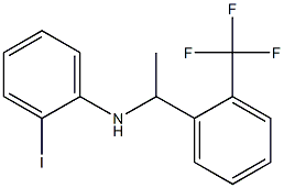 2-iodo-N-{1-[2-(trifluoromethyl)phenyl]ethyl}aniline Struktur