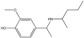 2-methoxy-4-[1-(pentan-2-ylamino)ethyl]phenol Struktur