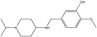 2-methoxy-5-({[1-(propan-2-yl)piperidin-4-yl]amino}methyl)phenol Struktur