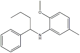 2-methoxy-5-methyl-N-(1-phenylbutyl)aniline Struktur